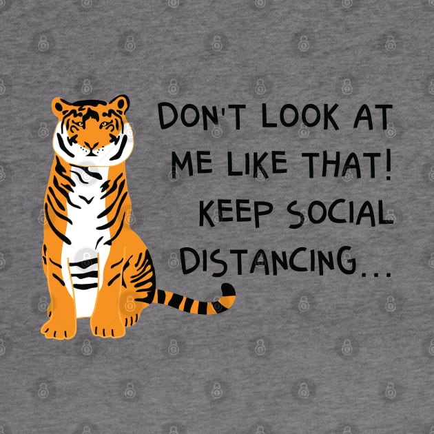 Don't look at me, keep social distancing by grafart